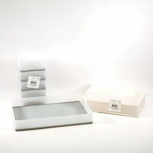 7 Pieces Storage Tray Organizer Set From Target Gray Plastic Brand New‎